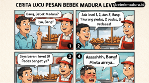 cerita lucu pesan bebek madura level pedas